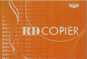 RD COPIER (and logo) trademark logo