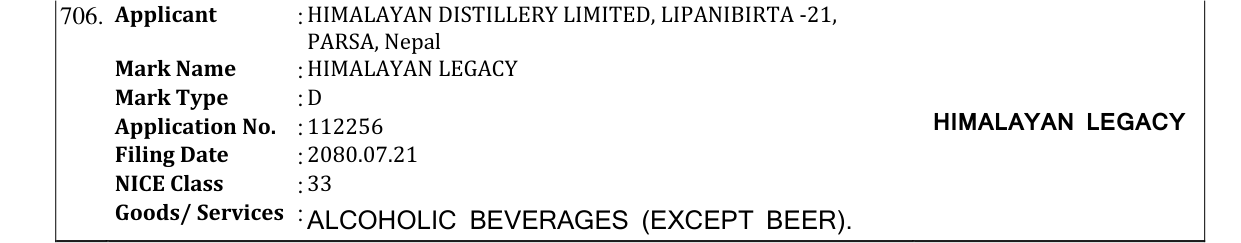 Original bulletin entry for HIMALAYAN LEGACY