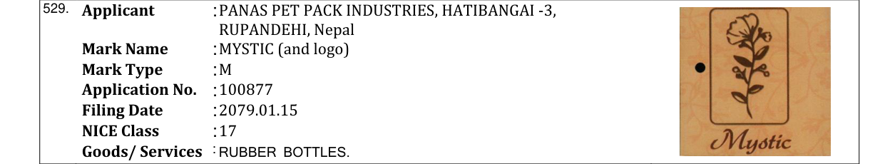 Original bulletin entry for MYSTIC (and logo)