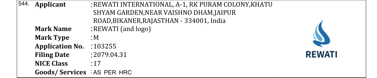 Original bulletin entry for REWATI (and logo)