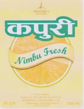 KAPURI NIMBU FRESH (and logo) trademark logo