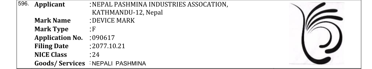 Original bulletin entry for DEVICE MARK