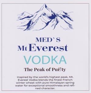 MED'S MT EVEREST VODKA (and logo) trademark logo