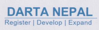 DARTA NEPAL Register। Develop। Expand (and logo) trademark logo