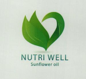 NUTRI WELL SUNFLOWER OIL (and logo) trademark logo