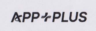 APP+PLUS (and logo) trademark logo