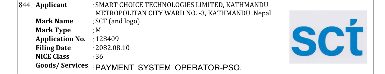 Original bulletin entry for SCT (and logo)