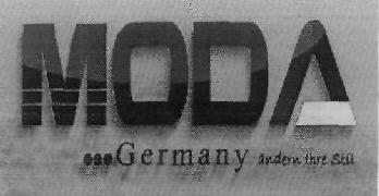 MODA (and logo) trademark logo