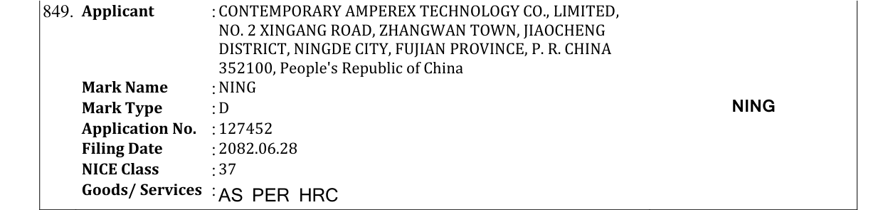 Original bulletin entry for NING