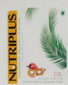 NUTRIPLUS REFINED PALMOLEIN OIL (and logo) trademark logo