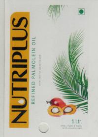 NUTRIPLUS REFINED PALMOLEIN OIL (and logo) trademark logo
