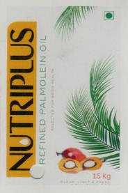 NUTRIPLUS REFINED PALMOLEIN OIL (and logo) trademark logo