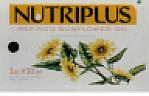 NUTRIPLUS REFINED SUNFLOWER OIL (and logo) trademark logo
