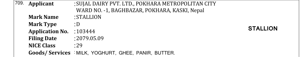 Original bulletin entry for STALLION