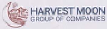HARVEST MOON GROUP OF COMPANIES (and logo) trademark logo