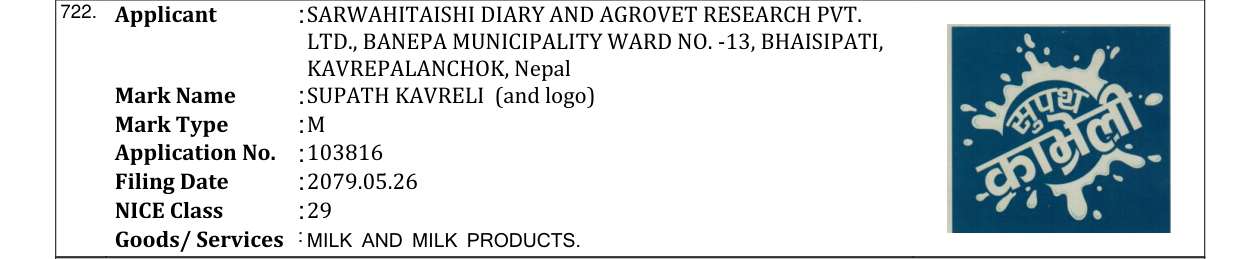 Original bulletin entry for SUPATH KAVRELI (and logo)