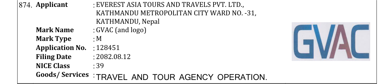 Original bulletin entry for GVAC (and logo)