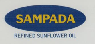 SAMPADA REFINED SUNFLOWER OIL (and logo) trademark logo