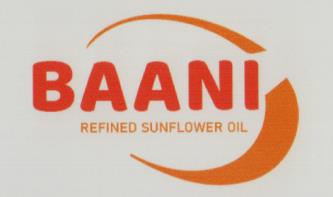 BAANI REFINED SUNFLOWER OIL (and logo) trademark logo