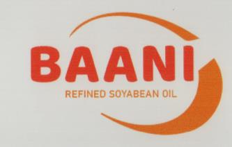 BAANI REFINED SOYABEAN OIL (and logo) trademark logo