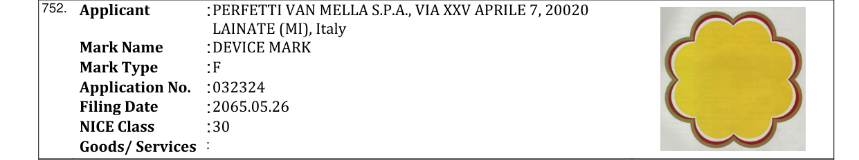 Original bulletin entry for DEVICE MARK