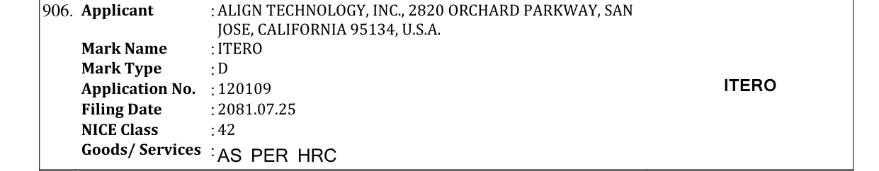 Original bulletin entry for ITERO