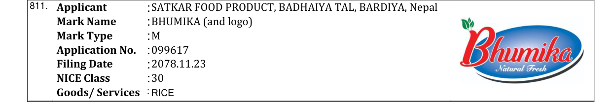 Original bulletin entry for BHUMIKA (and logo)