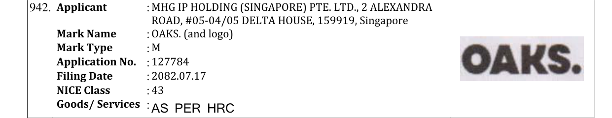 Original bulletin entry for OAKS. (and logo)