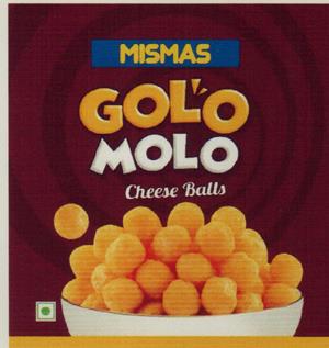 MISMAS GOLO MOLO CHEESE BALLS (and logo) trademark logo