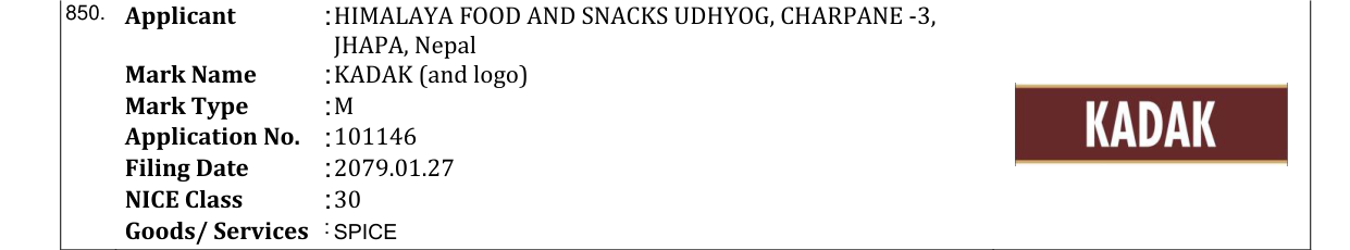 Original bulletin entry for KADAK (and logo)
