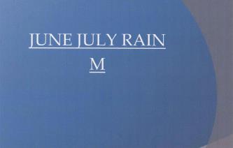 JUNE JULY RAIN M (and logo) trademark logo