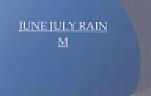JUNE JULY RAIN M (and logo) trademark logo