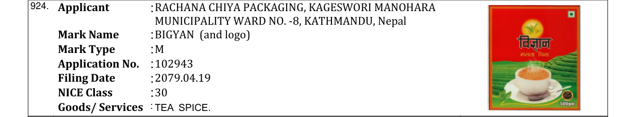 Original bulletin entry for BIGYAN (and logo)