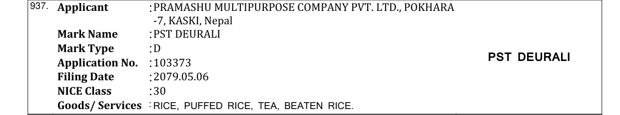 Original bulletin entry for PST DEURALI