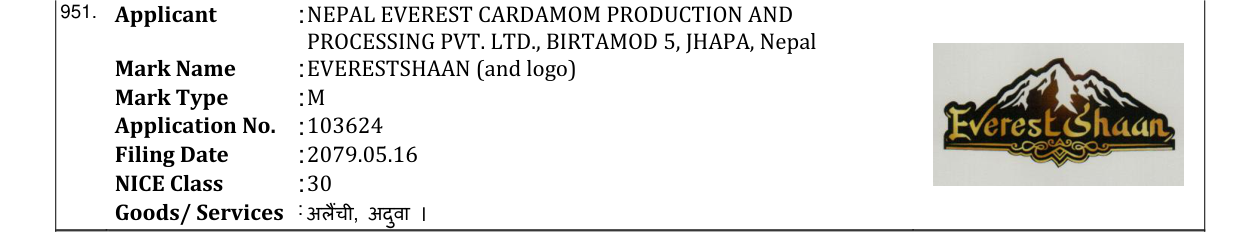 Original bulletin entry for EVERESTSHAAN (and logo)