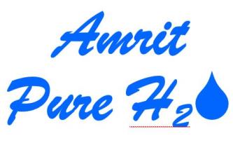 AMRIT PURE H20 (and logo) trademark logo
