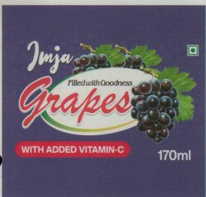 IMJA GRAPES (and logo) trademark logo