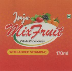 IMJA MIX FRUIT (and logo) trademark logo