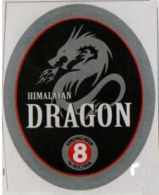 HIMALAYAN DRAGON STRONG BEER 8% ALC (and logo) trademark logo