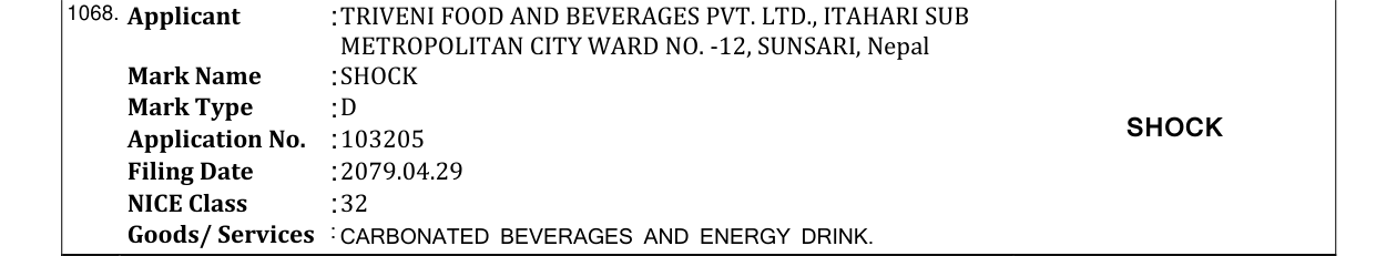 Original bulletin entry for SHOCK