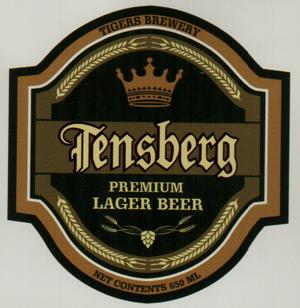 TENSBERG premium lager beer (and logo) trademark logo