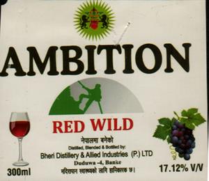 AMBITION RED WILD (and logo) trademark logo