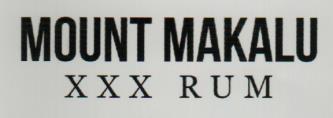 MOUNT MAKALU XXX RUM (and logo) trademark logo