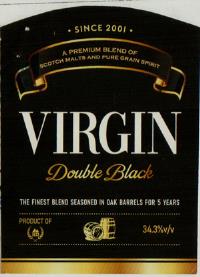 VIRGIN DOUBLE BLACK (and logo) trademark logo