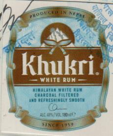 Khukri White Rum 180 ml (and logo) trademark logo
