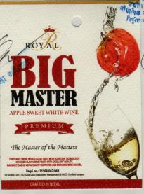 ROYAL BIG MASTER APPLE SWEET WHITE WINE PREMIUM (and logo) trademark logo