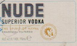 NUDE SUPERIOR VODKA 90ML (and logo) trademark logo