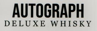 AUTOGRAPH DELUXE WHISKY (and logo) trademark logo