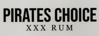 PIRATES CHOICE XXX RUM (and logo) trademark logo