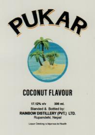 PUKAR COCONUT FLAVOUR (and logo) trademark logo